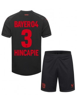 Bayer Leverkusen Piero Hincapie #3 Heimtrikotsatz für Kinder 2023-24 Kurzarm (+ Kurze Hosen)